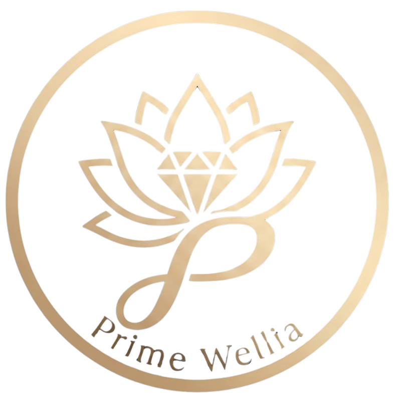 Prime Wellia - Logo oficial - Curadoria de Tecnologia Wellness e Estilo de Vida Premium