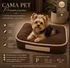 cama pet premium pequeno porte macia confortável lavável