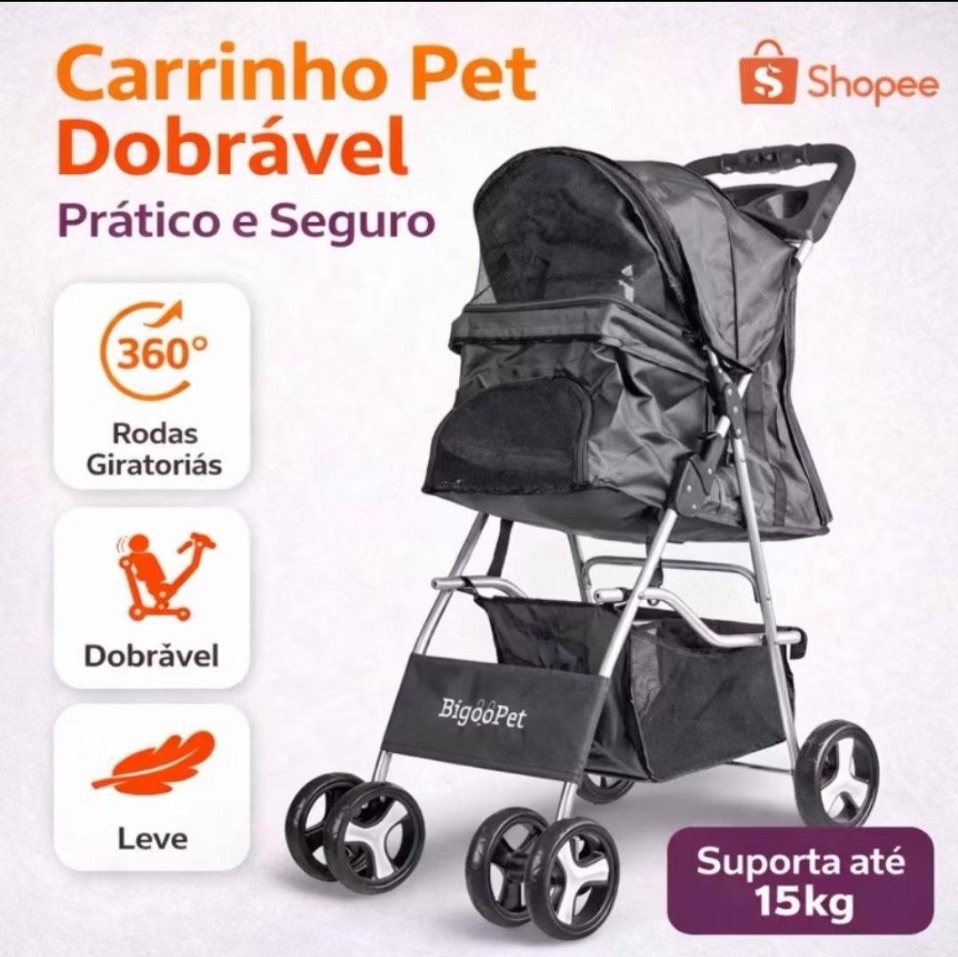 loja pet para cães e gatos carrinho passeio premium