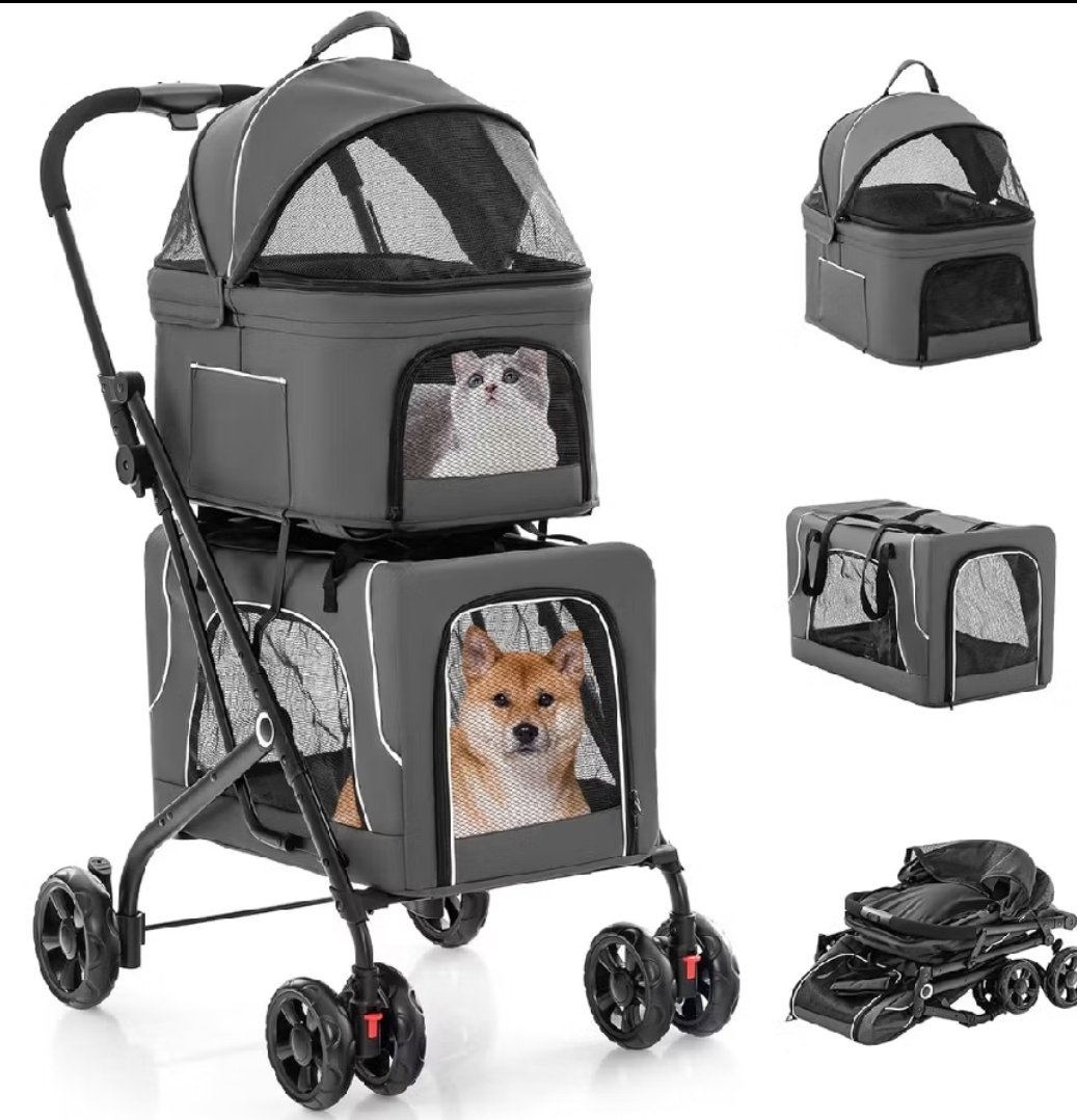 carrinho passeio pet cães gatos grande porte até 30kg