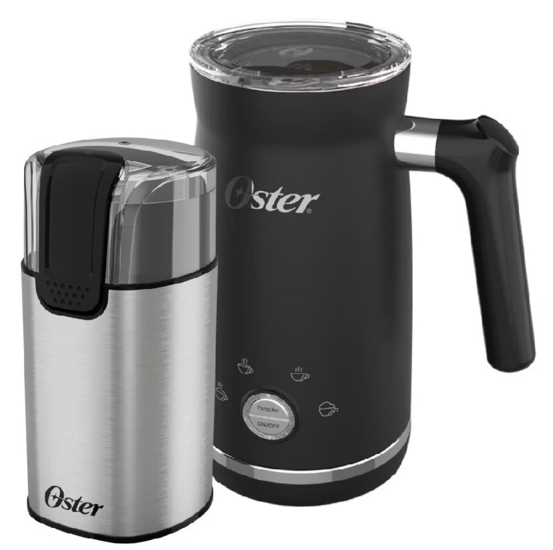 Kit Moedor de Café Elétrico Inox e Espumador Oster