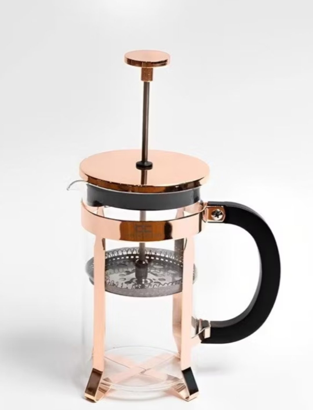 Prensa Francesa Vidro 600ml Cremeira Rose Gold