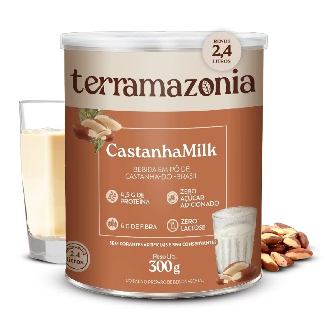 Terramazonia CastanhaMilk Leite em Pó Castanha do Brasil