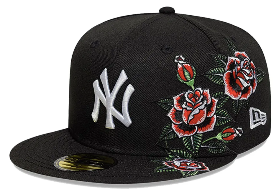 Boné New Era 5950 NY Yankees Floral Preto