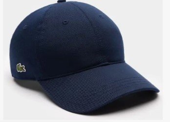Boné Lacoste Algodão Orgânico Azul Marinho