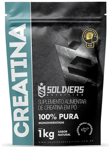 Creatina 1kg Monohidratada Soldiers Nutrition 100% Pura